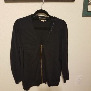 Michael Kors navy zip up cardigan